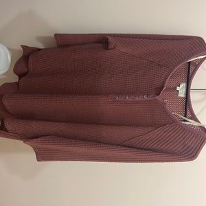 Dark mauve long sleeve tunic